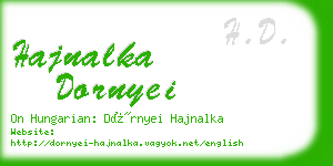 hajnalka dornyei business card